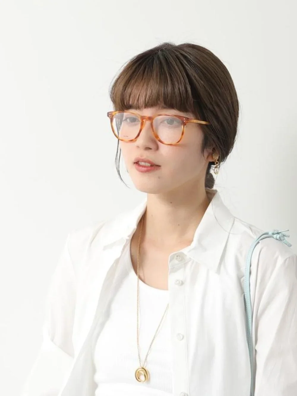Celine CL50046I 053 Round Eyeglasses 52mm - Blonde Havana